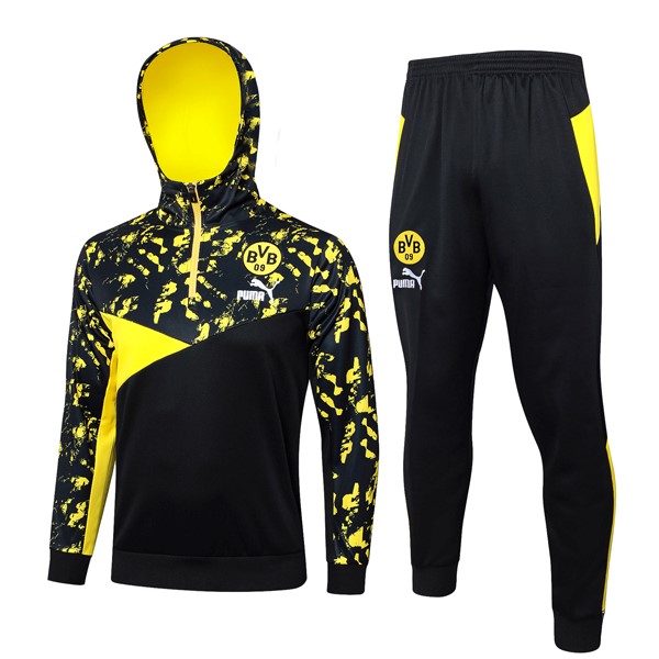 Sweat Shirt Capuche Borussia Dortmund 2024 2025 Jaune Noir